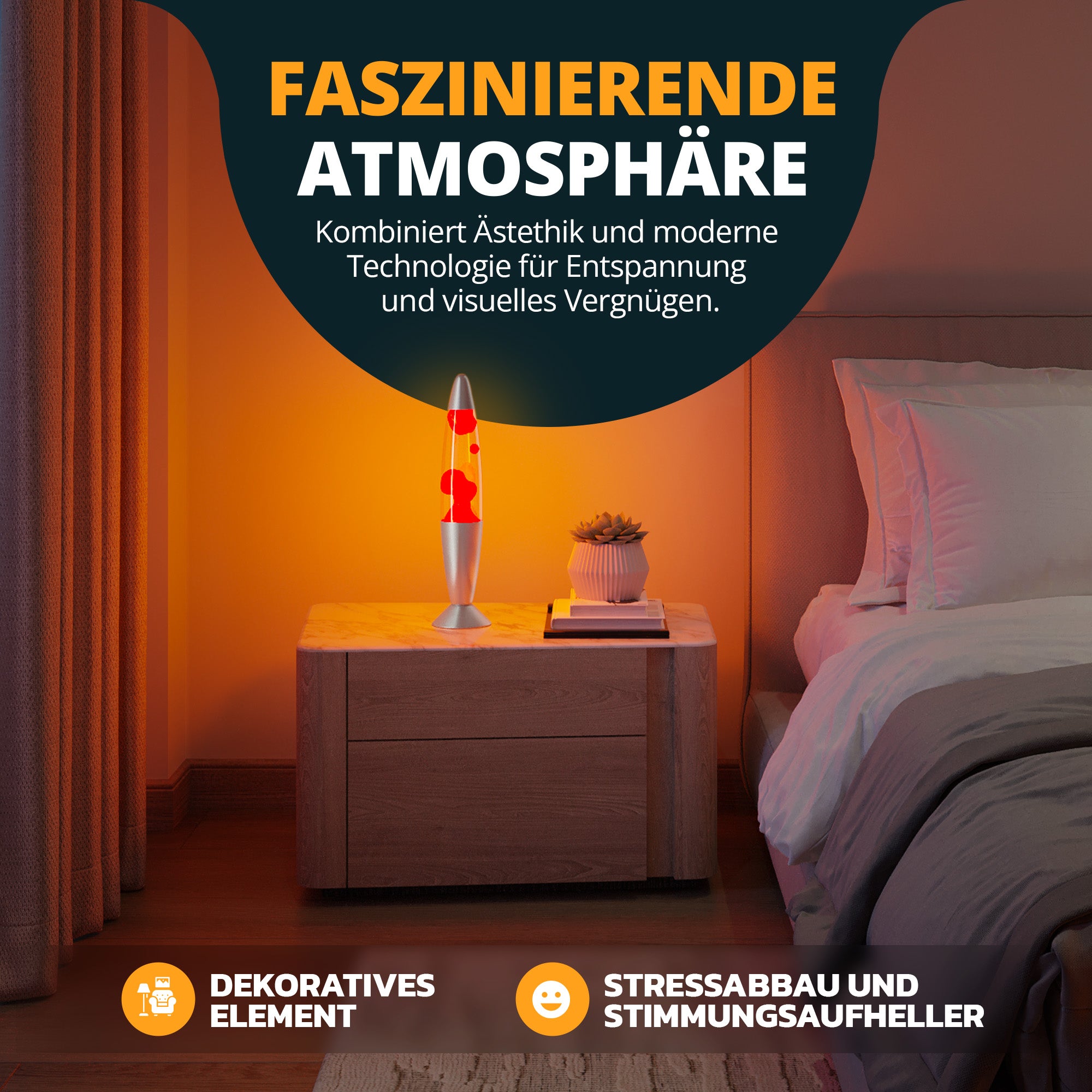 Lavalampe (Entspannende Wachslampe)