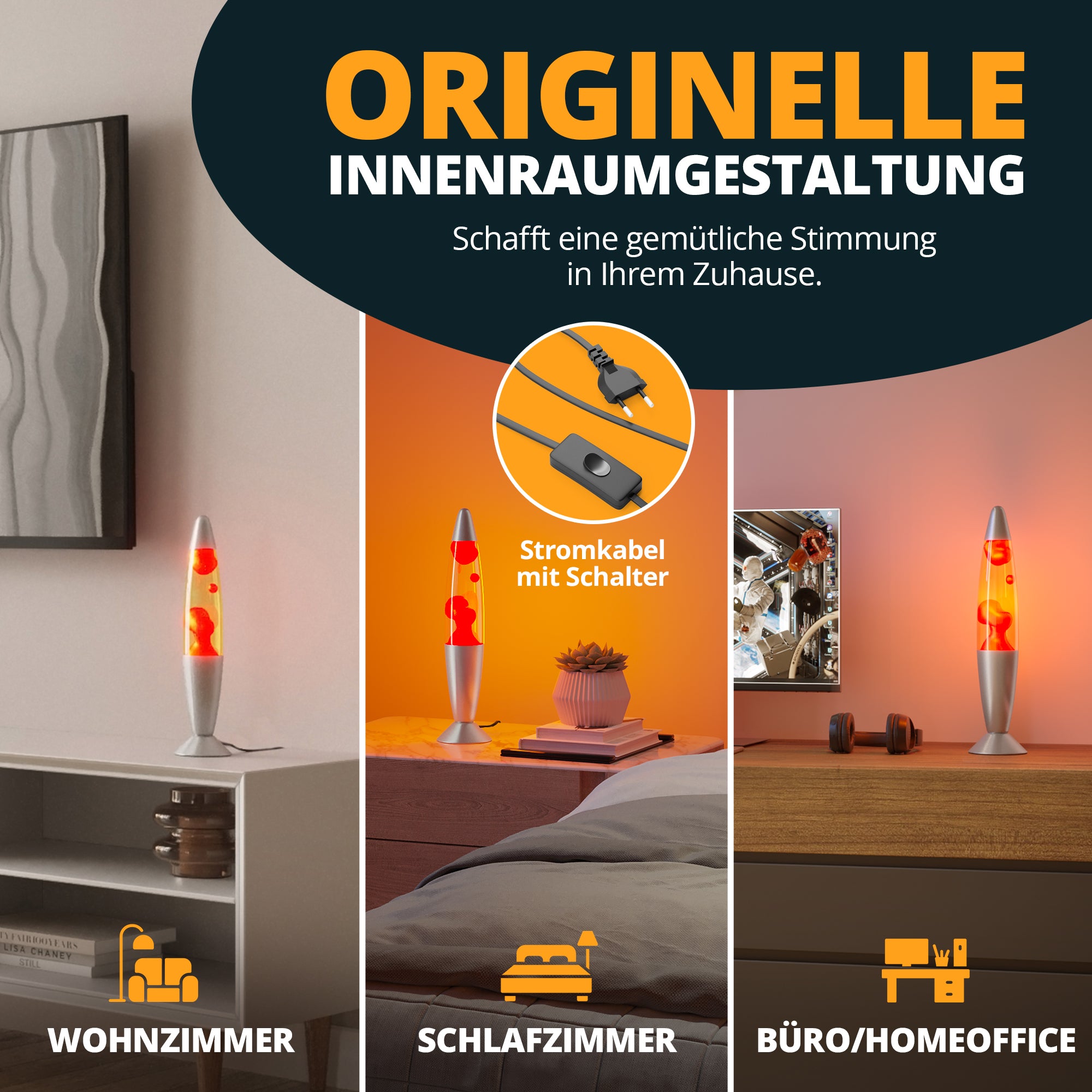 Lavalampe (Entspannende Wachslampe)