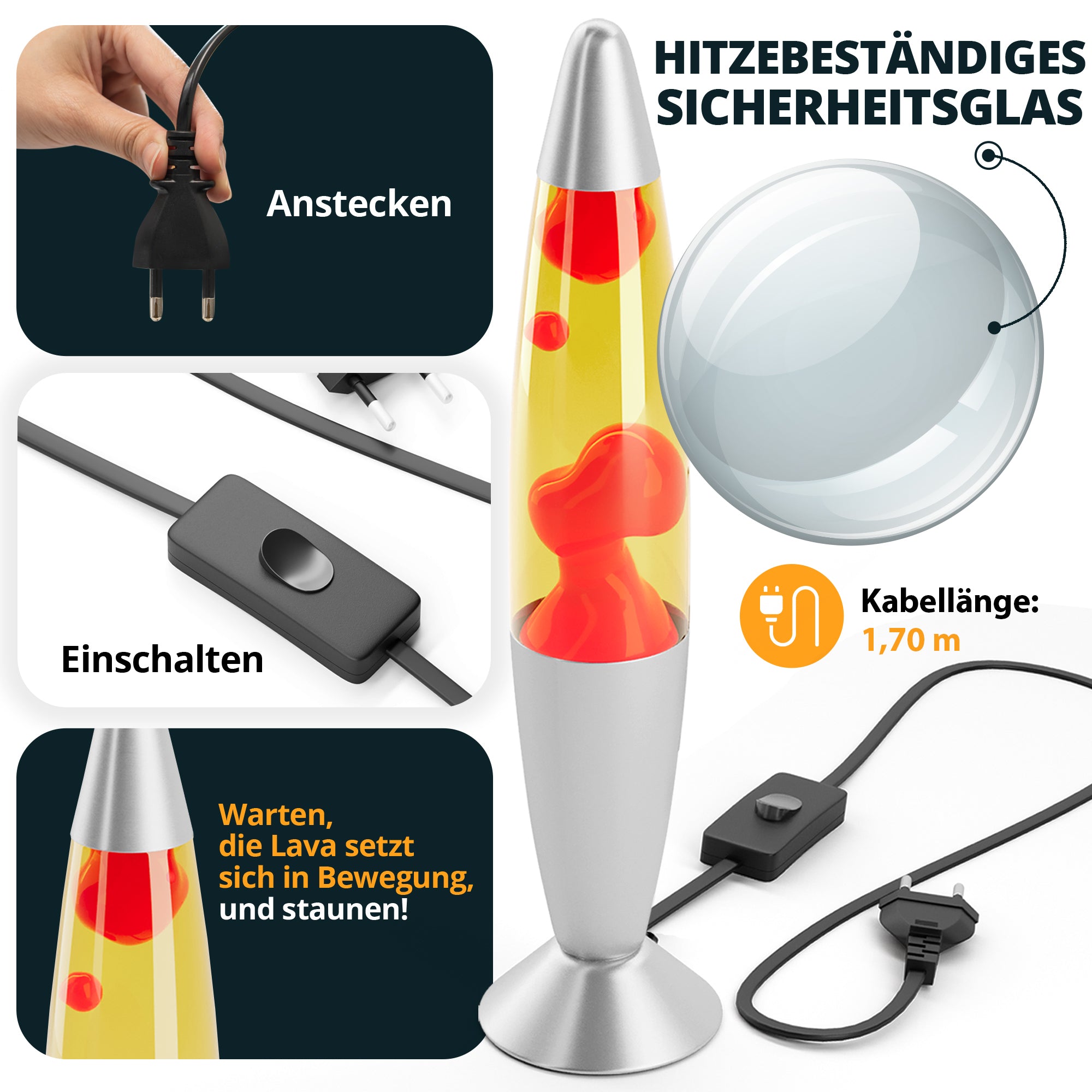 Lavalampe (Entspannende Wachslampe)