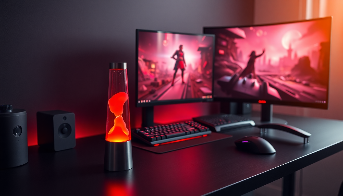 Gamer-Setup mit Lavalampe – Die perfekte Beleuchtung für epische Gaming-Sessions